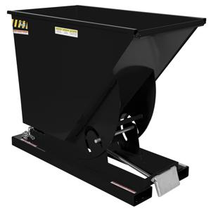 VESTIL D-75-LD-BLK-SG Self Dumping Hopper, Light Duty, 0.75 cu. yd., 2000 Lb., Black Semi Gloss, Steel | CE3CGV