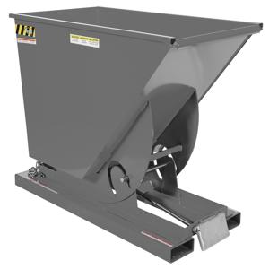 VESTIL D-75-MD-GY-SG Self Dumping Hopper, Medium Duty, 0.75 cu. yd., 4000 Lb., Battleship Gray, Steel | AG7QFP