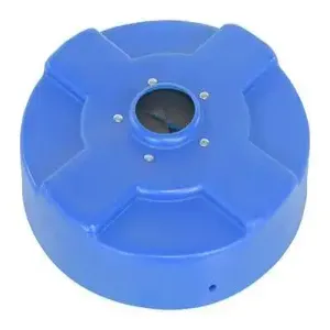 VESTIL DC-P-30-CANF-BU Drum Recycling Lid Flap, Closed, 30 Gallon Capacity, Blue | CE3CJU