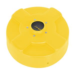 VESTIL DC-P-30-CANF-YL Drum Recycling Lid Flap, Closed, 30 Gallon Capacity, Yellow | CE3CJW