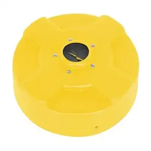 VESTIL DC-P-30-CANF-YL Drum Recycling Lid Flap, Closed, 30 Gallon Capacity, Yellow | CE3CJW