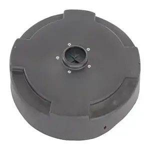 VESTIL DC-P-55-CANF-BK Drum Recycling Lid Flap, Closed, 55 Gallon Capacity, Black | CE3CKF