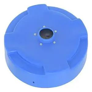 VESTIL DC-P-55-CANF-BU Drum Recycling Lid Flap, Closed, 55 Gallon Capacity, Blue | CE3CKG