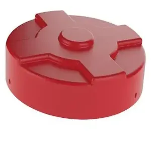 VESTIL DC-P-55-RD Drum Cover, 55 Gallon Capacity, Closed Drum, Red | CE3CKW