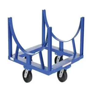 VESTIL DCC-80 Heavy Duty Cradle Cart, 4000 Lb. Capacity, 29 Inch x 29 Inch Size | AG7QJF