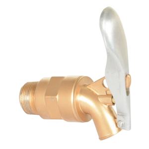 VESTIL DFT-AL Drum Faucet, Brass-plated, Aluminium, 3/4 Inch Bung | AG7QLW 36JP46