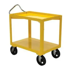 VESTIL DH-MR2-2448-D Ergonomic Handle Cart, Rubber, with Drain, 24 x 48 Inch Size | CE3CLY