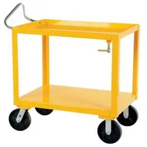 VESTIL DH-PH4-2460-D Ergonomic Handle Cart, with Drain, 24 Inch x 60 Inch Size, Yellow | AG7QNL