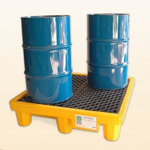 VESTIL DR-4-UT Ultra-Überlaufpalette, vier Fässer, mit Abfluss, 6000 Pfund. | AG7QUQ