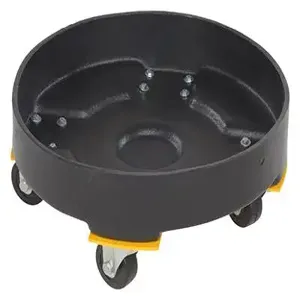 VESTIL DRUM-DP-HD-30-BK Drum Dolly, Heavy Duty, Polyethylene, Black, 30 Gallon Capacity | CE3CMX