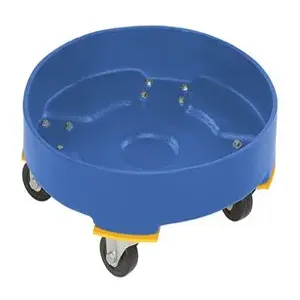 VESTIL DRUM-DP-HD-30-BU Drum Dolly, Heavy Duty, Polyethylene, Blue, 30 Gallon Capacity | CE3CMY