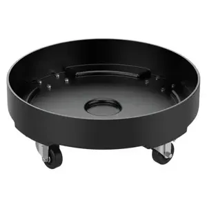 VESTIL DRUM-DP-LD-55-BK Drum Dolly, Light Duty, Polyethylene, Black, 55 Gallon Capacity | CE3CND