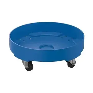 VESTIL DRUM-DP-LD-55-BU Drum Dolly, Light Duty, Polyethylene, Blue, 55 Gallon Capacity | CE3CNE