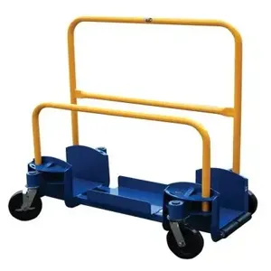 VESTIL DWC-EL-36 Panel/Sheet Cart, Low Platform, 12 x 39.5 Inch Size, Blue/Yellow, Steel | AG7QZT