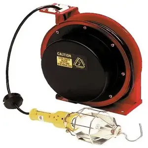 VESTIL ECR-50 Electric Cord Reel, Lamp with receptacle | AG7RDD