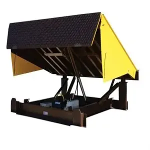 VESTIL EH-710-25 Electric Hydraulic Dock Leveler, 25000 lb., 7 x 10 Feet Size, Brown/Yellow, Steel | CE3CQR