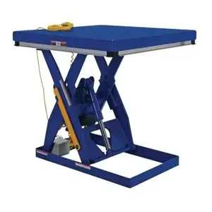 VESTIL EHLT-4848-1-43 Electric Hydraulic Lift Table, 1000 lb., 48 x 48 Inch Size, Blue, Steel | AG7RGN