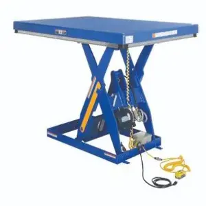 VESTIL EHLT-4872-2-43 Electric Hydraulic Lift Table, 2000 lb., 48 x 72 Inch Size, Blue, Steel | AG7RGX