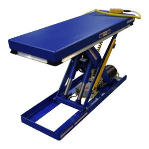 VESTIL EHLT-N-1648-1-32 Electric Hydraulic Scissor Lift Table, Narrow, 1000 lb., Blue, Steel | AG7RJF