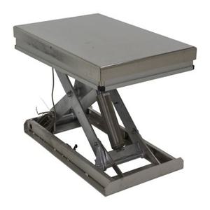 VESTIL EHLT-WS-2448-PSS Work Station Electric Hydraulic Scissor Table, 1500 lb., 24 x 48 Inch Size, Yellow | CE3DAP