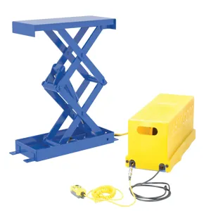 VESTIL EHLTSD2448-1-35 Double Shorty Narrow Scissor Lift Table, 24 Inch x 48 Inch Size | AG7RJW