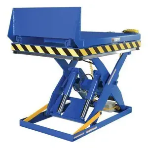 VESTIL EHLTT-3648-2-47 Lift and End Tilt Scissor Table, 2000 Lb. Capacity, 36 Inch x 48 Inch Size, Steel | AG7RKC