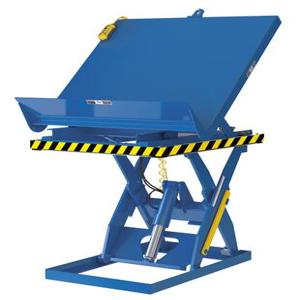VESTIL EHLTT-4848-1-47 Lift and End Tilt Scissor Table, 1000 Lb. Capacity, 48 Inch x 48 Inch Size, Steel | AG7RKF