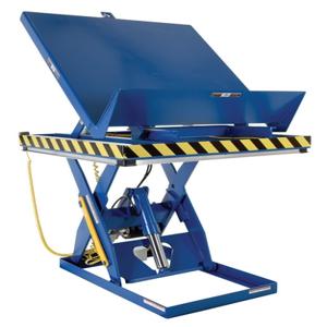 VESTIL EHLTT-4848-3-47 Lift and End Tilt Scissor Table, 3000 Lb. Capacity, 48 Inch x 48 Inch Size, Steel | AG7RKH