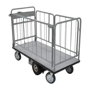 VESTIL EMHC-2860-2 Electric Material Handling With Sides Cart, 28 x 60 Inch Size | AG8HNL