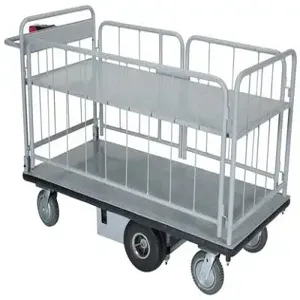 VESTIL EMHC-2860-3 Electric Material Handling Cart, 1 Shelf 28 x 60 Inch Size | AG8HNM