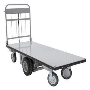 VESTIL EMHC-2872-1 Electric Material Handling Cart, No Sides, 28 x 72 Inch Size | CE3DBG
