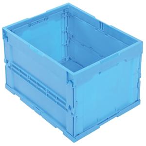 VESTIL F-CRATE Plastic Folding Container, 500 Lb. Capacity, Blue | AG8HNP