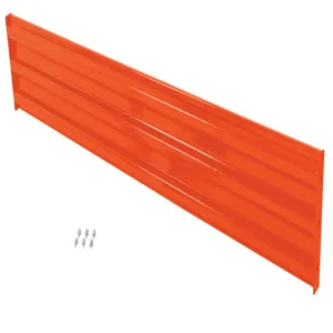 VESTIL GR-F3R-BO-10-OR Guard Rail, Ribbed Bolt on Style, 10 Feet Long, Orange | CE3DMG