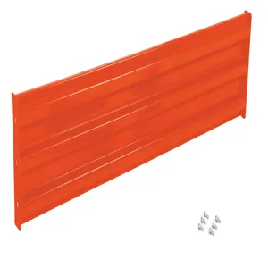 VESTIL GR-F3R-BO-6-OR Guard Rail, Ribbed Bolt on Style, 6 Feet Long, Orange | CE3DMT