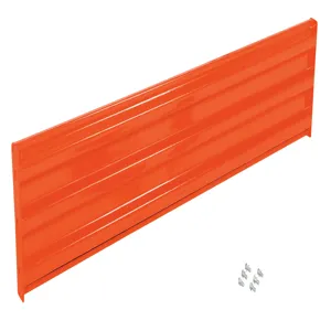 VESTIL GR-F3R-BO-7-OR Guard Rail, Ribbed Bolt on Style, 7 Feet Long, Orange | CE3DMV