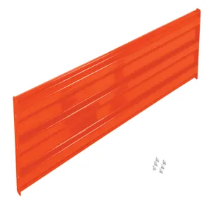 VESTIL GR-F3R-BO-8-OR Guard Rail, Ribbed Bolt on Style, 8 Feet Long, Orange | CE3DMY