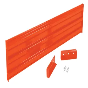 VESTIL GR-F3R-DI-8-OR Guard Rail, Ribbed Drop In Style, 8 Feet, Orange | CE3DPD