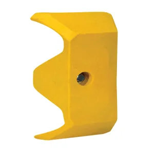 VESTIL GR-H2R-CAP Guard Rail System, Plastic End Cap, Yellow | CE3DQQ