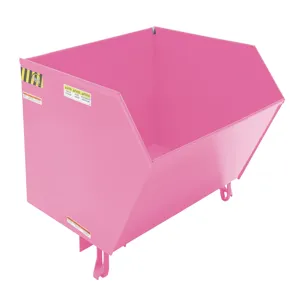 VESTIL H-100-HD-BG Self Dumping Hopper, Heavy Duty, Low Profile, 1 cu. yd., 6000 Lb., Bubble Gum, Steel | CE3DTP