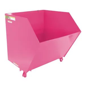 VESTIL H-150-HD-BG Self Dumping Hopper, Heavy Duty, 1.5 cu. yd., 6000 Lb., Bubble Gum, Steel | CE3DUX