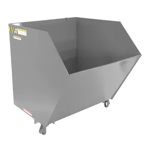 VESTIL H-150-HD-GY-MG Self Dumping Hopper, Heavy Duty, 1.5 cu. yd., 6000 Lb., Machine Gray, Steel | CE3DVF