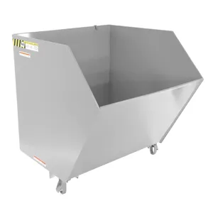 VESTIL H-150-HD-SL Self Dumping Hopper, Heavy Duty, 1.5 cu. yd., 6000 Lb., Silver Lining, Steel | CE3DVG