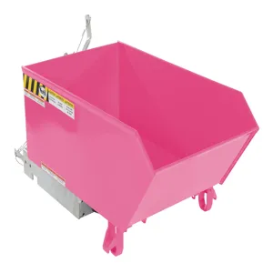 VESTIL H-25-HD-BG Self Dumping Hopper, Heavy Duty, 0.25 cu. yd., 6000 Lb., Bubble Gum, Steel | CE3DWF