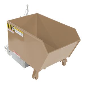 VESTIL H-25-HD-BRN-KT Self Dumping Hopper, Heavy Duty, 0.25 cu. yd., 6000 Lb., Khaki Tan, Steel | CE3DWL