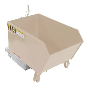 VESTIL H-25-HD-BRN-SB Self Dumping Hopper, Heavy Duty, 0.25 cu. yd., 6000 Lb., Sandy Biege, Steel | CE3DWM