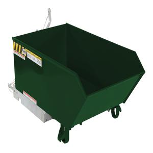 VESTIL H-25-HD-GRN-H Self Dumping Hopper, Heavy Duty, 0.25 cu. yd., 6000 Lb., Hunter Green, Steel | CE3DWN