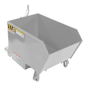 VESTIL H-25-HD-SL Self Dumping Hopper, Heavy Duty, 0.25 cu. yd., 6000 Lb., Silver Lining, Steel | CE3DWQ