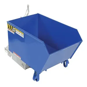 VESTIL H-25-HD Self Dumping Hopper, Heavy Duty, Low Profile, 0.25 cu. yd., 6000 Lb., Blue, Steel | AG7TPV