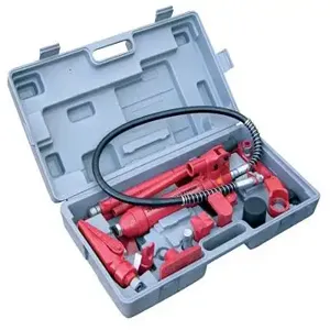 VESTIL H-4 Portable Hydraulic Equipment Kit, 80000 Lb. Capacity, 15 Inch x 36 Inch x 7 Inch Size, Red | AG8CZD