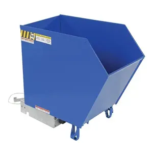 VESTIL H-50-HD Self Dumping Hopper, Heavy Duty, Low Profile, 0.5 cu. yd., 6000 Lb., Blue, Steel | AG7TQY